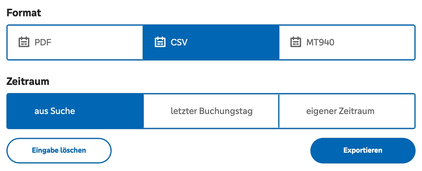 Format auswählen