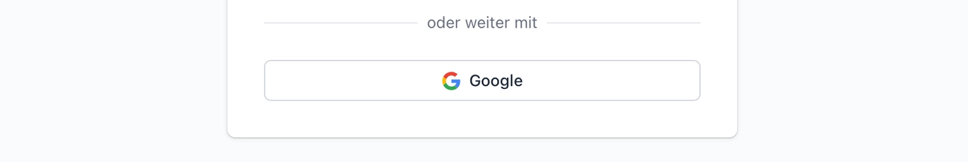 Weiter mit Google